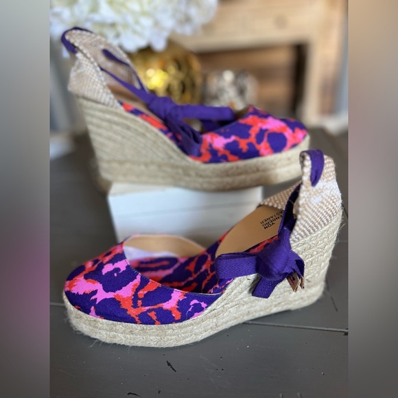 DIANE VON FURSTENBERG x CASTAÑER Women's Pink Espadrilles Size 40 NWOT - Picture 2 of 10